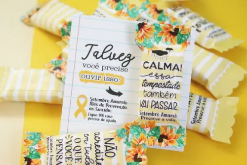 Card com Balinha Personalizada Setembro Amarelo