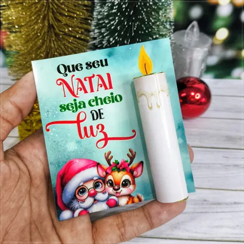 Card com Chocolate Baton Natal