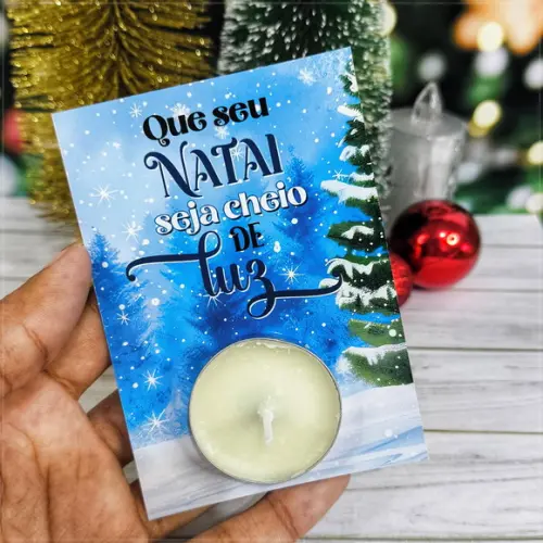 Card com com Vela Brinde Natal
