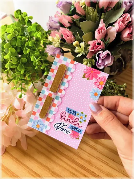Card com Mini Lixa - Brinde Clientes