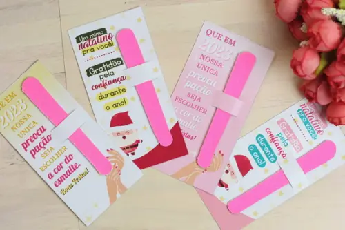 Card com Mini Lixa - Brinde Natal