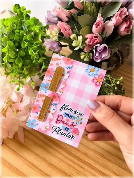 Card com Mini Lixa - Brinde Clientes
