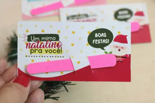 Card com Mini Lixa - Brinde Natal