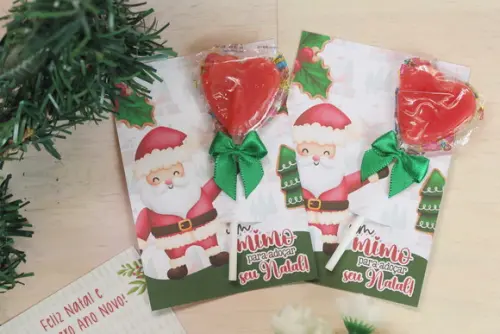 Card com Pirulito Natal