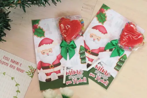 Card com Pirulito Natal
