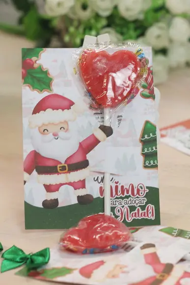 Card com Pirulito Natal