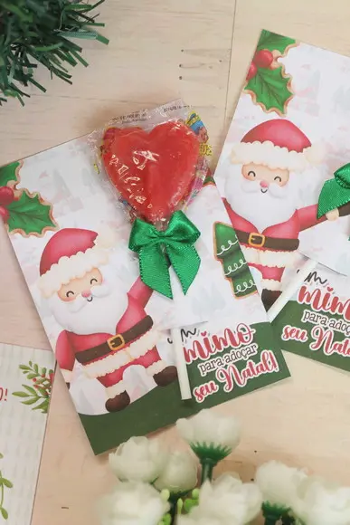 Card com Pirulito Natal