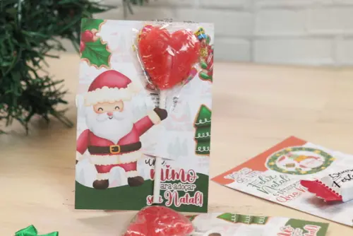 Card com Pirulito Natal