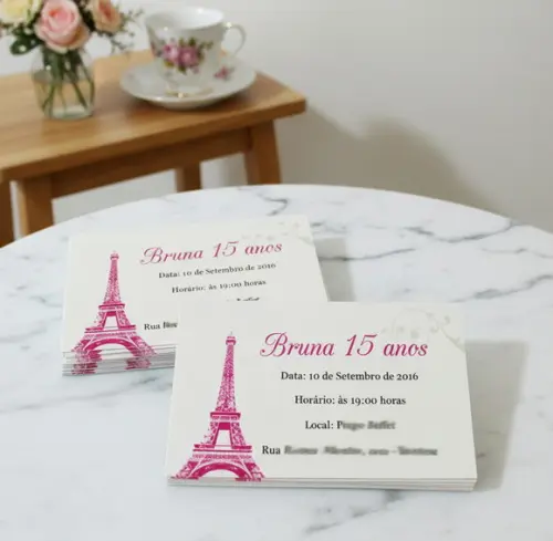 Convite Individual Tema Paris