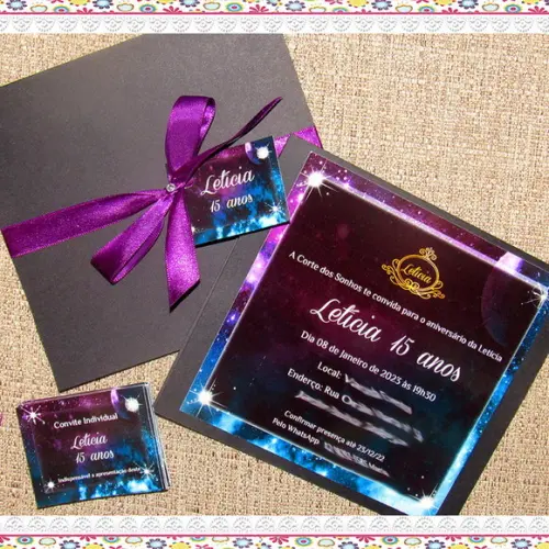 Convite Personalizado 15 Anos Galáxia