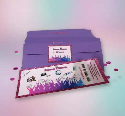 Convite Personalizado Ingresso Balada