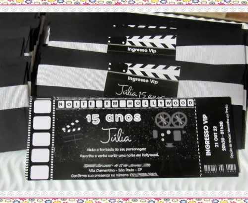 Convite Personalizado Ingresso Cinema