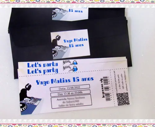 Convite Personalizado Ingresso Balada