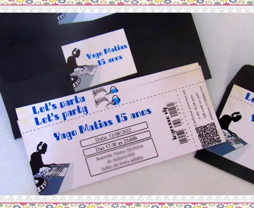 Convite Personalizado Ingresso Balada