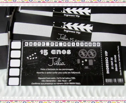 Convite Personalizado Ingresso Cinema