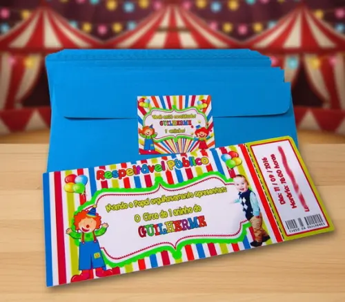 Convite Personalizado Ingresso de Circo