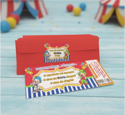 Convite Personalizado Ingresso de Circo Patati Patatá