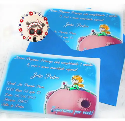 Convite Personalizado Pequeno Príncipe