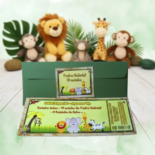 Convite Personalizado Ingresso Safari