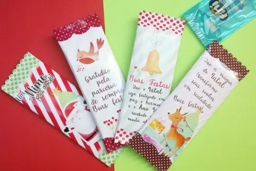 Envelope com Bala Fini Brinde Natal