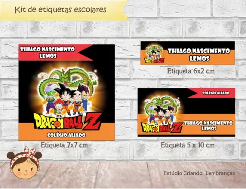 Etiquetas Escolares Dragon Ball