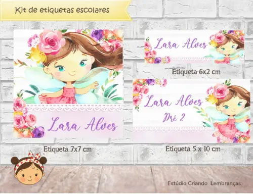 Etiquetas Escolares Fadas