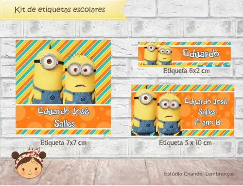 Etiquetas Escolares Minions