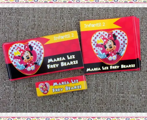 Etiquetas Escolares Personalizada Minnie