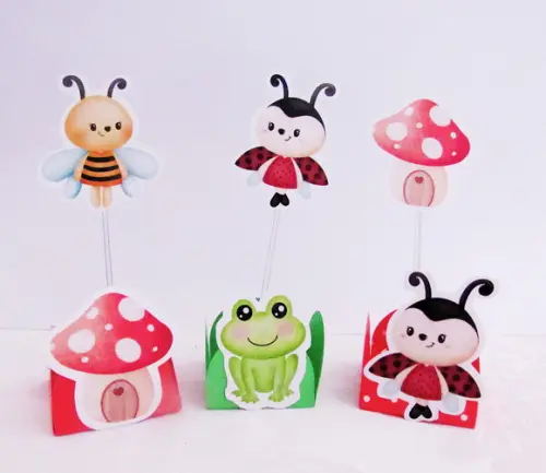 Forminha + Topper para Docinhos Jardim Encantado