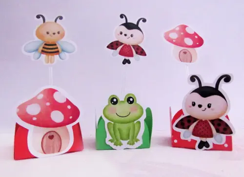 Forminha + Topper para Docinhos Jardim Encantado