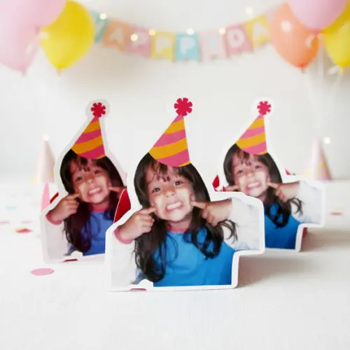 Forminha para Docinhos com Foto Carinha de Festa