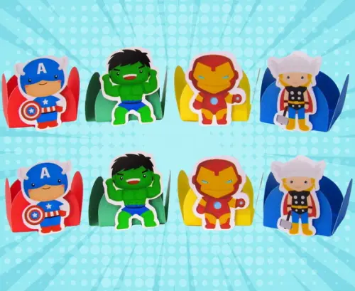 Forminhas para Docinhos Super Heróis