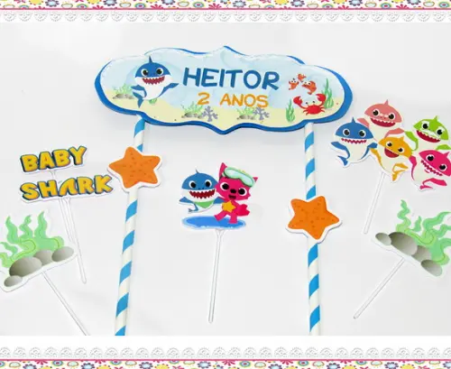 Kit Festa em Casa : É Só Um Bolinho - Baby Shark