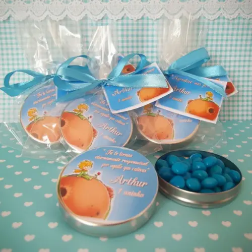 Latinha Personalizada com Balinha Pequeno Príncipe