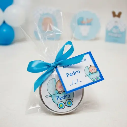 Latinha Personalizada com Balinhas Chá de Bebê