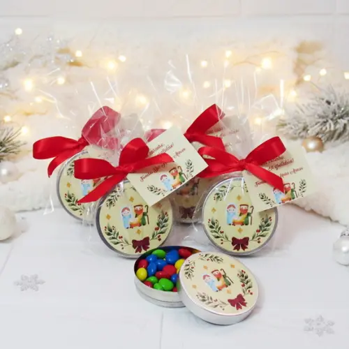 Latinha Personalizada com Balinhas Natal