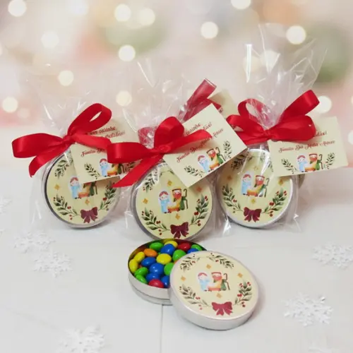 Latinha Personalizada com Balinhas Natal