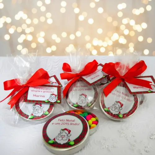 Latinha Personalizada com Balinhas Natal