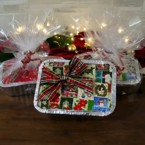 Marmitinha com Tampa em Tecido Natal