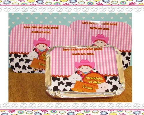 Marmitinha Personalizada Fazendinha Menina
