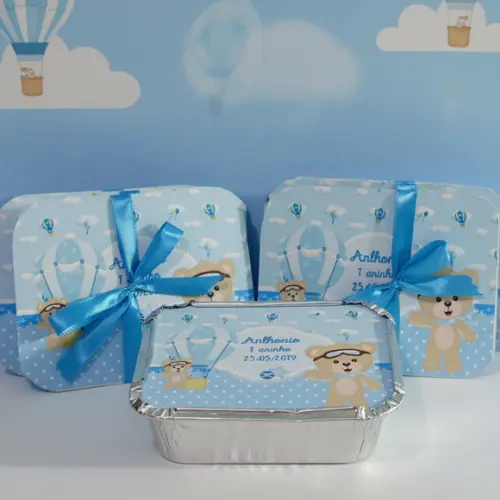 Marmitinha Personalizada Ursinho Baloeiro