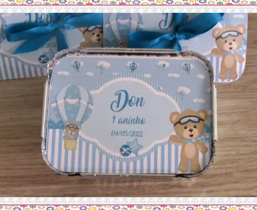 Marmitinha Personalizada Ursinho Baloeiro