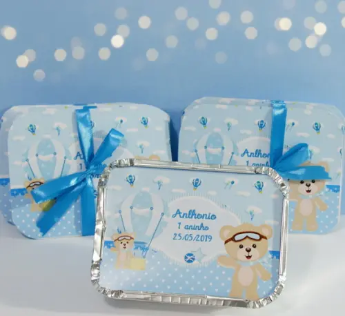 Marmitinha Personalizada Ursinho Baloeiro