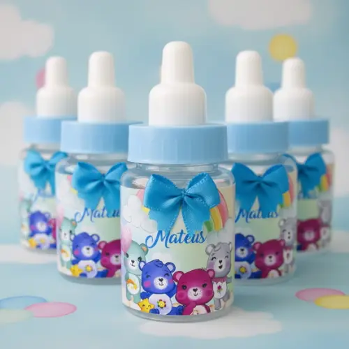 Mini Mamadeira Personalizada Ursinhos Carinhosos