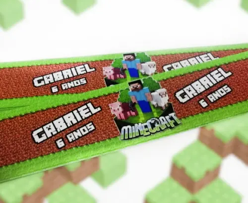 Rótulo Garrafinha de Refrigerante ou Água Minecraft