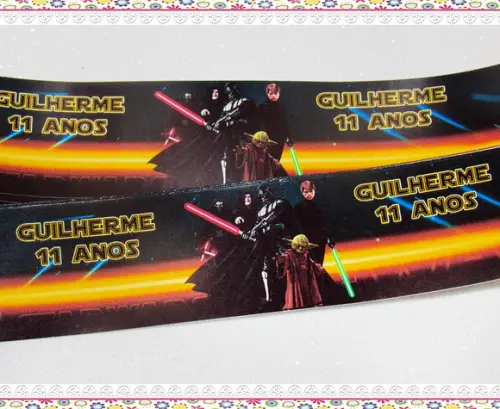 Rótulo Garrafinha de Refrigerante ou Água Star Wars