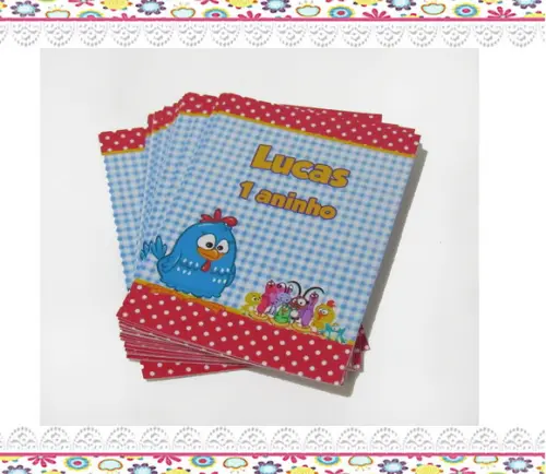 Rótulo para Tubete Galinha Pintadinha