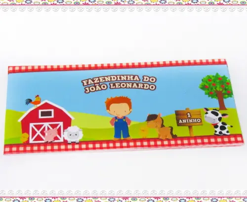 Rótulo para Cofrinho Fazendinha