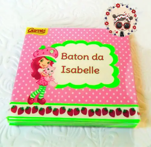 Rótulo Personalizado para Baton Moranguinho