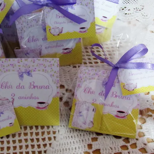 Sachê de Chá Personalizado Chá de Boneca